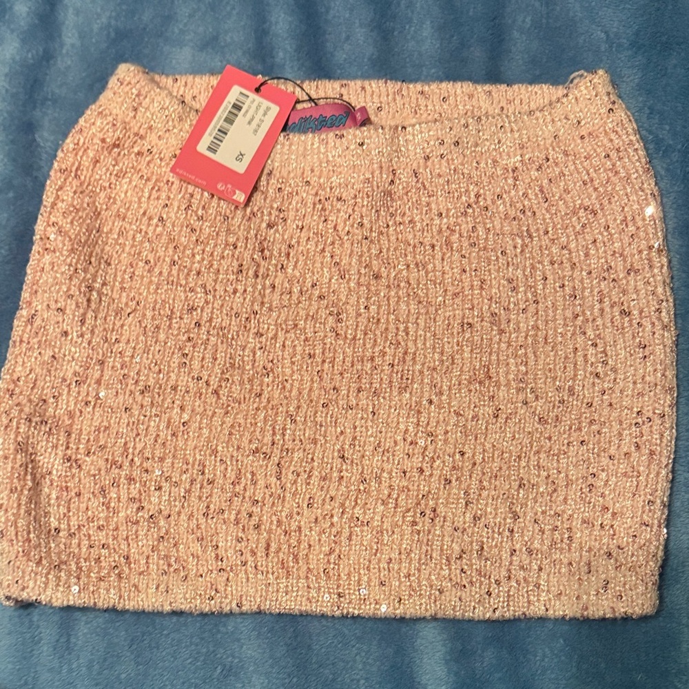 Edikted Sparkling Pink Mini Skirt